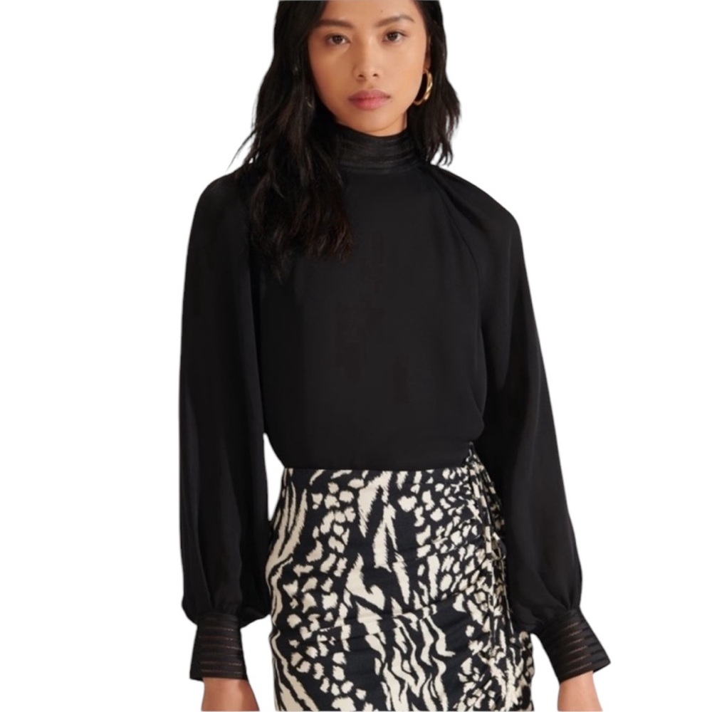 Veronica Beard High Neck Silk Blouse - Size 12
